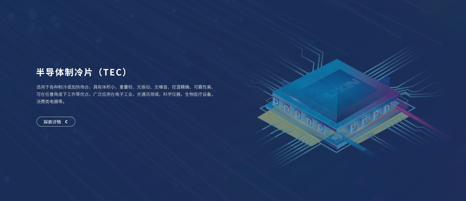 富信科技主營微型半導體制冷器件、電子半導體制冷片、半導體制冷原器件、基因擴增儀升溫降溫模塊